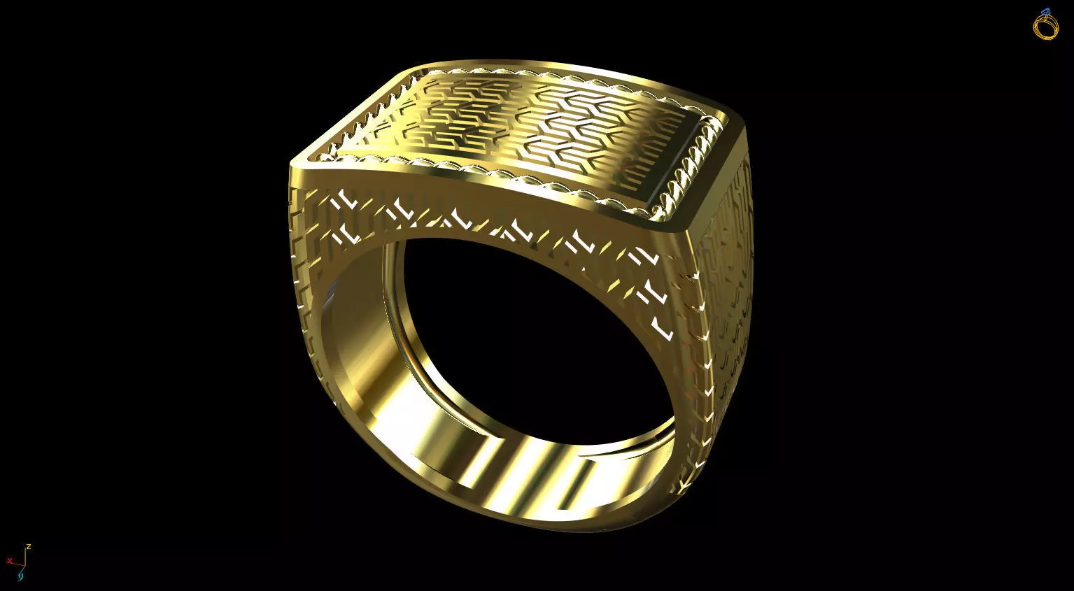 Texture Ring 3D print model_0