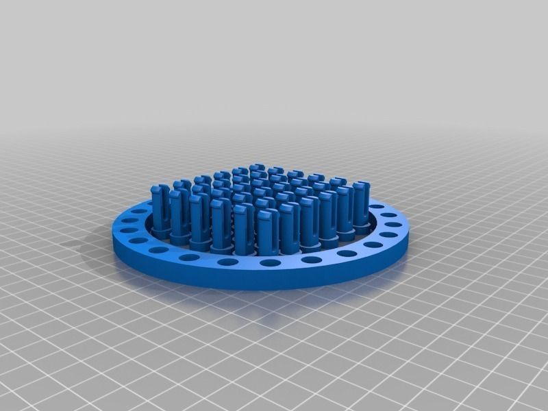 Parametric Round Knitting Loom Free 3D print model_5