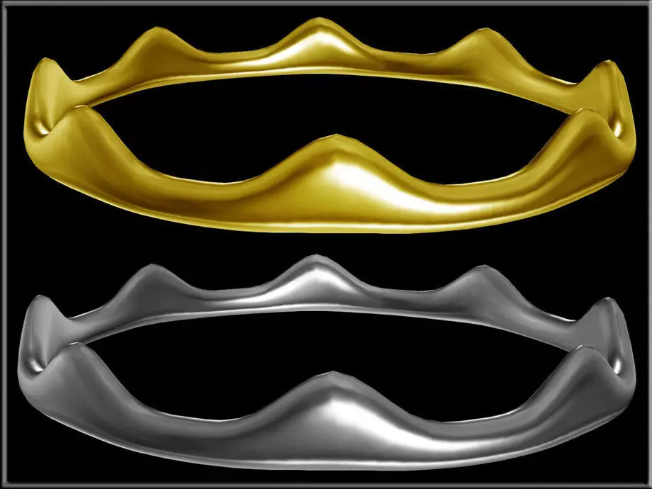 Crown Ring 02 Low-poly 3D model_0