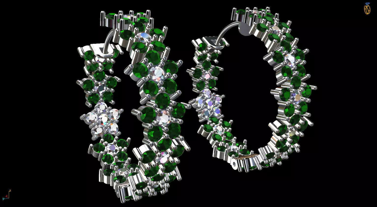 Flower Hoop Earring 3D print model