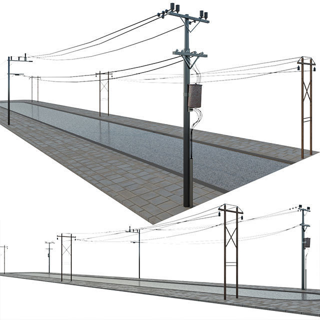 Power line 3D model_1