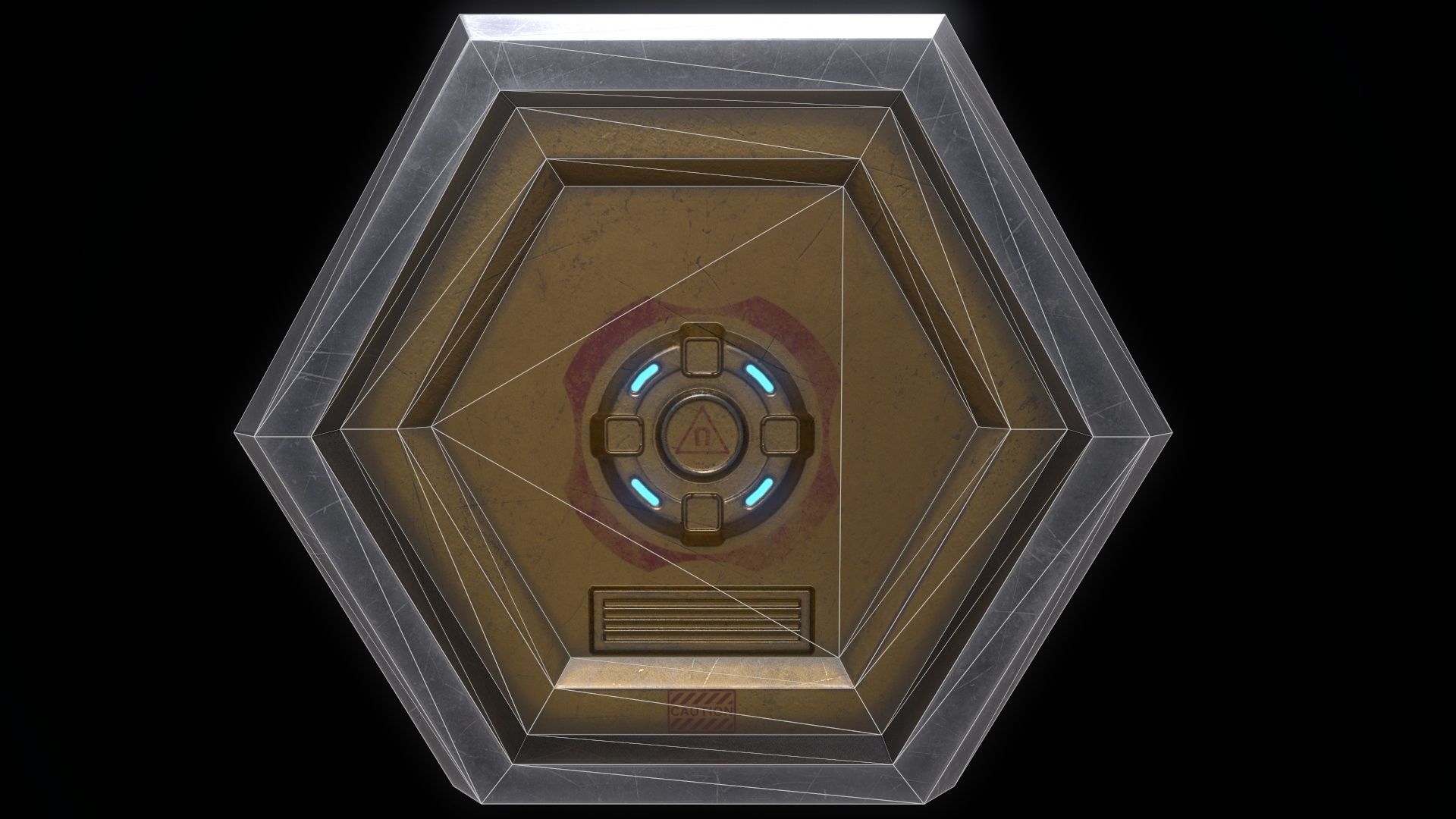 6 Models Scifi Crate Pack Openable Door Low-poly 3D model_76