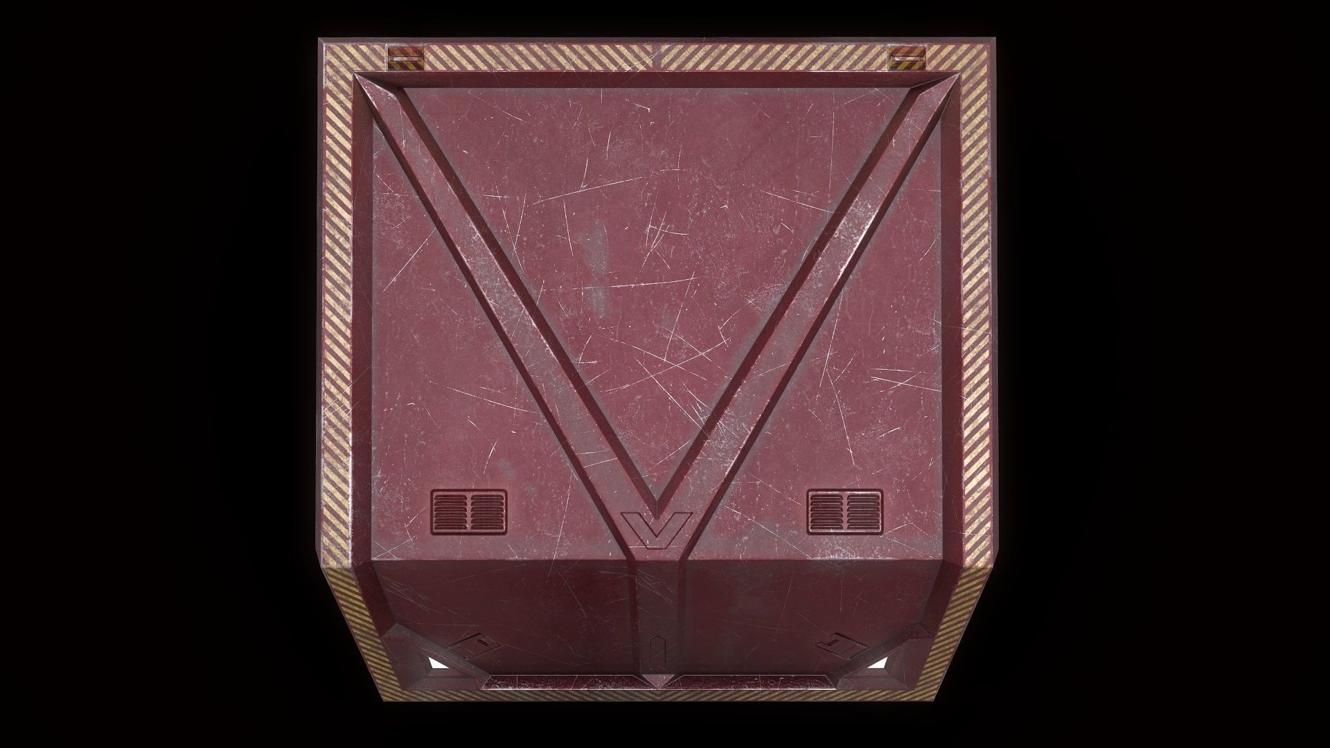 6 Models Scifi Crate Pack Openable Door Low-poly 3D model_46