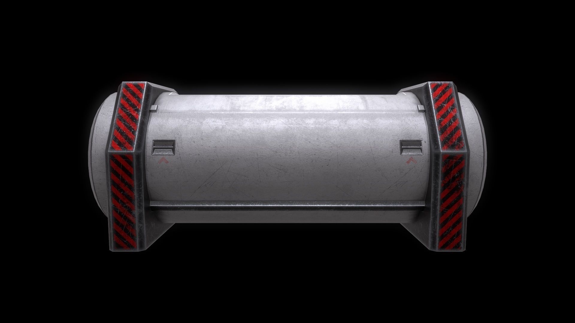 6 Models Scifi Crate Pack Openable Door Low-poly 3D model_112