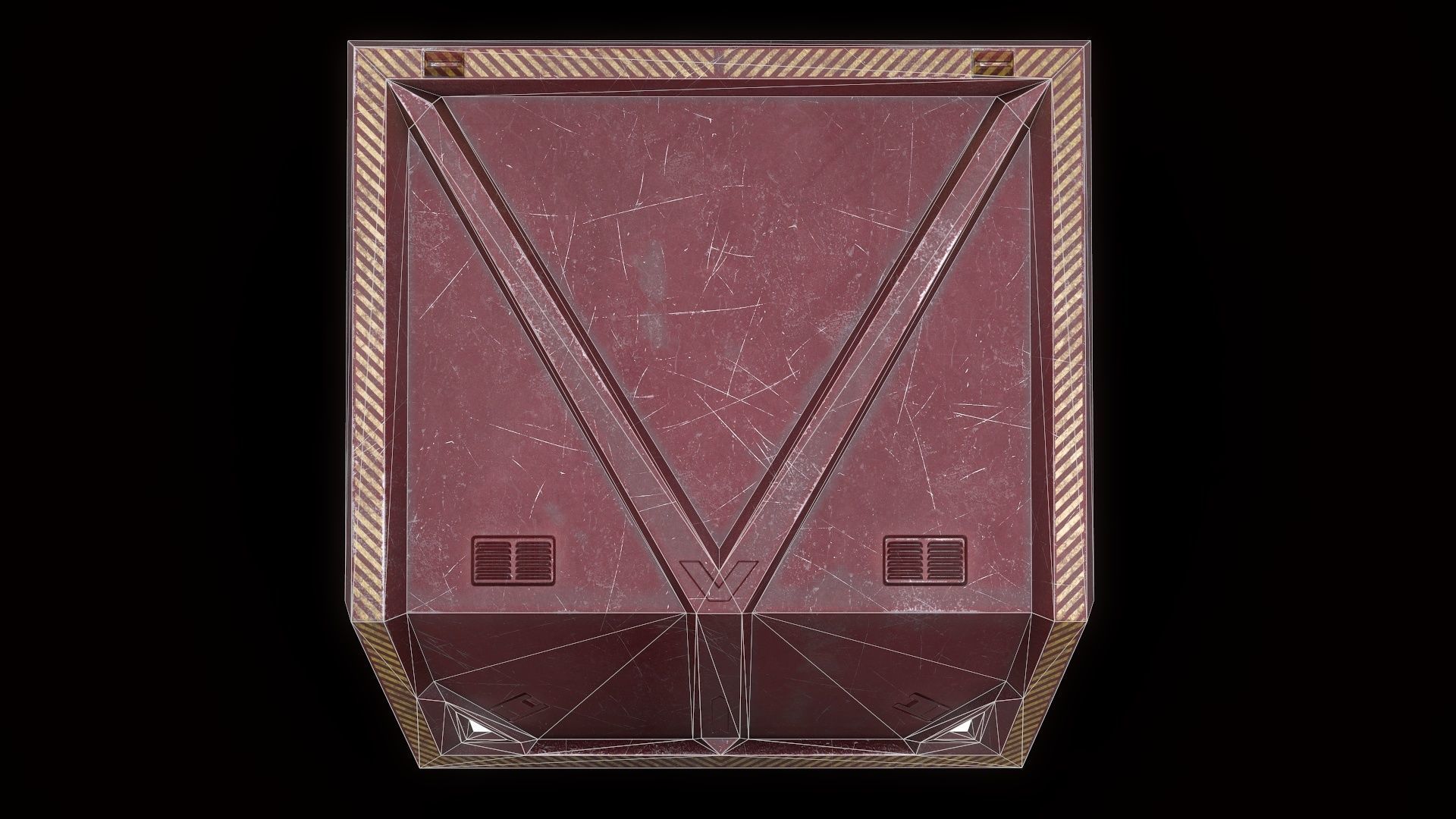 6 Models Scifi Crate Pack Openable Door Low-poly 3D model_47