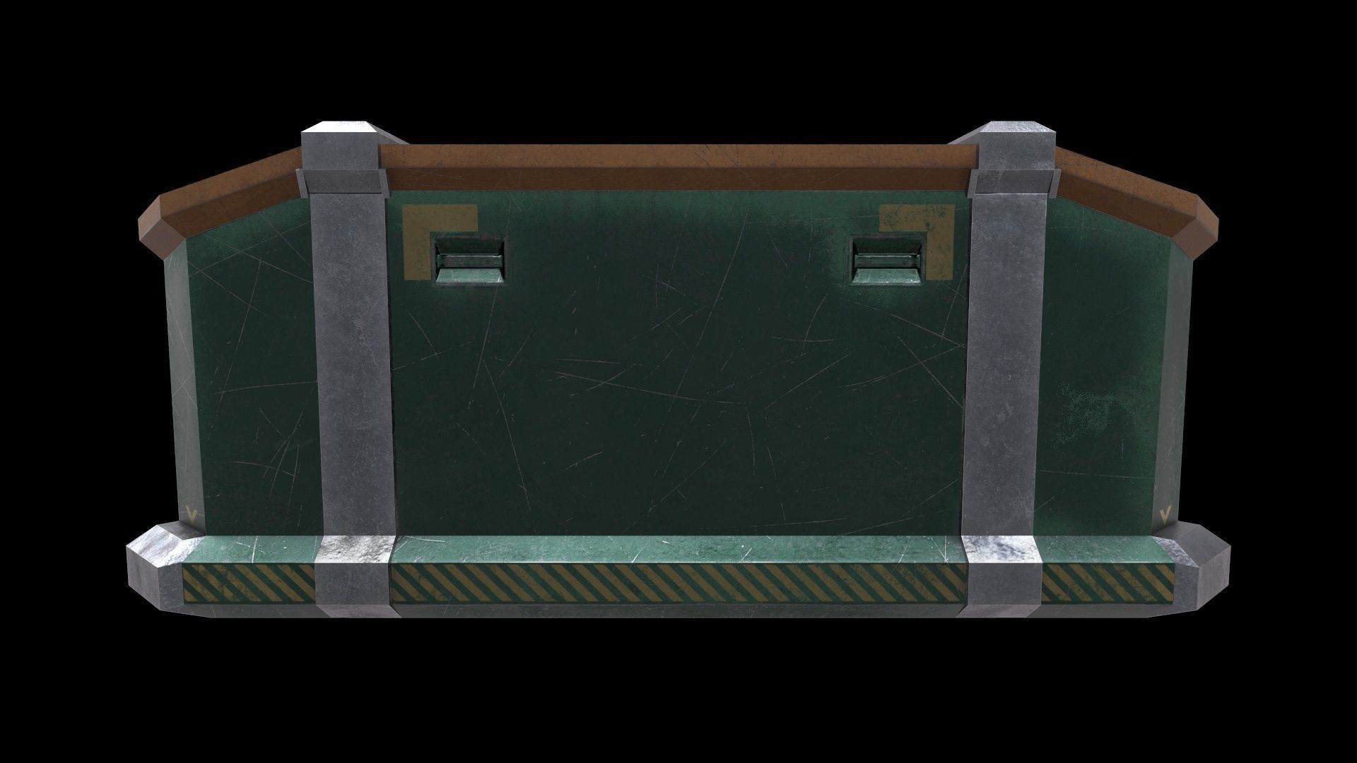 6 Models Scifi Crate Pack Openable Door Low-poly 3D model_25