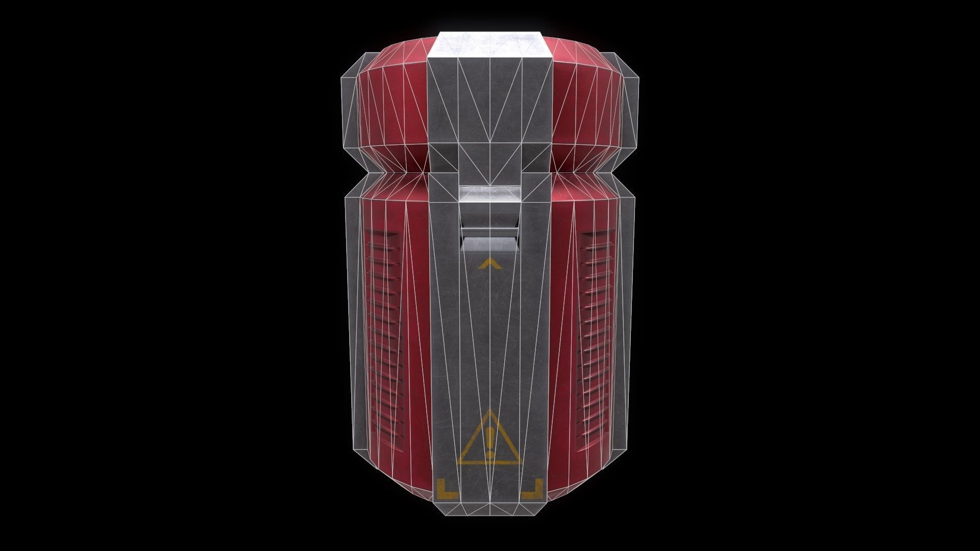 6 Models Scifi Crate Pack Openable Door Low-poly 3D model_95