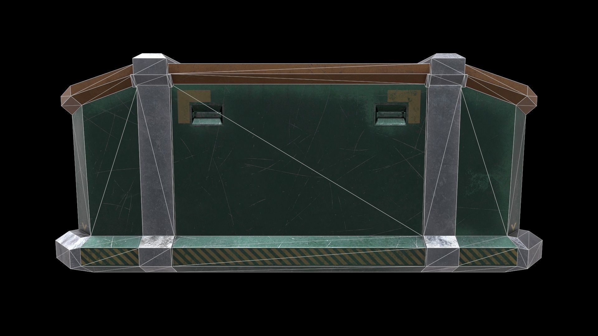 6 Models Scifi Crate Pack Openable Door Low-poly 3D model_26