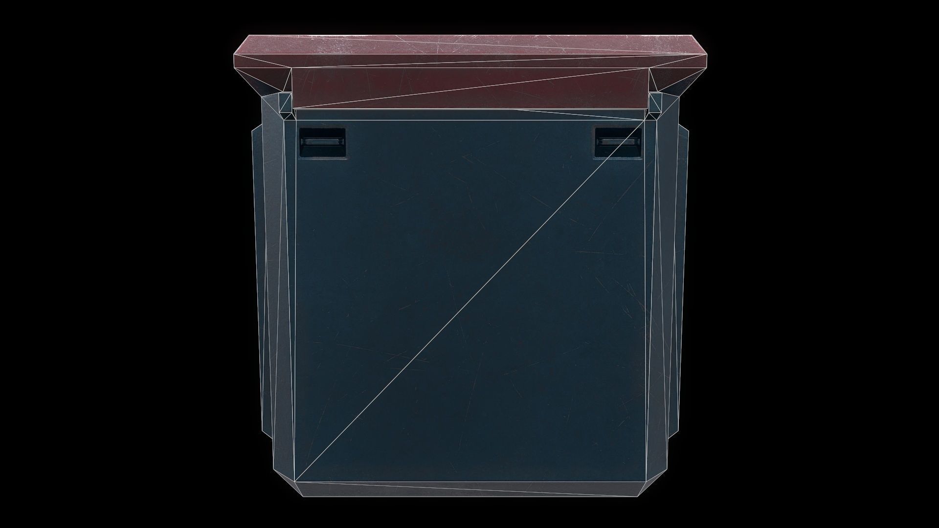 6 Models Scifi Crate Pack Openable Door Low-poly 3D model_45