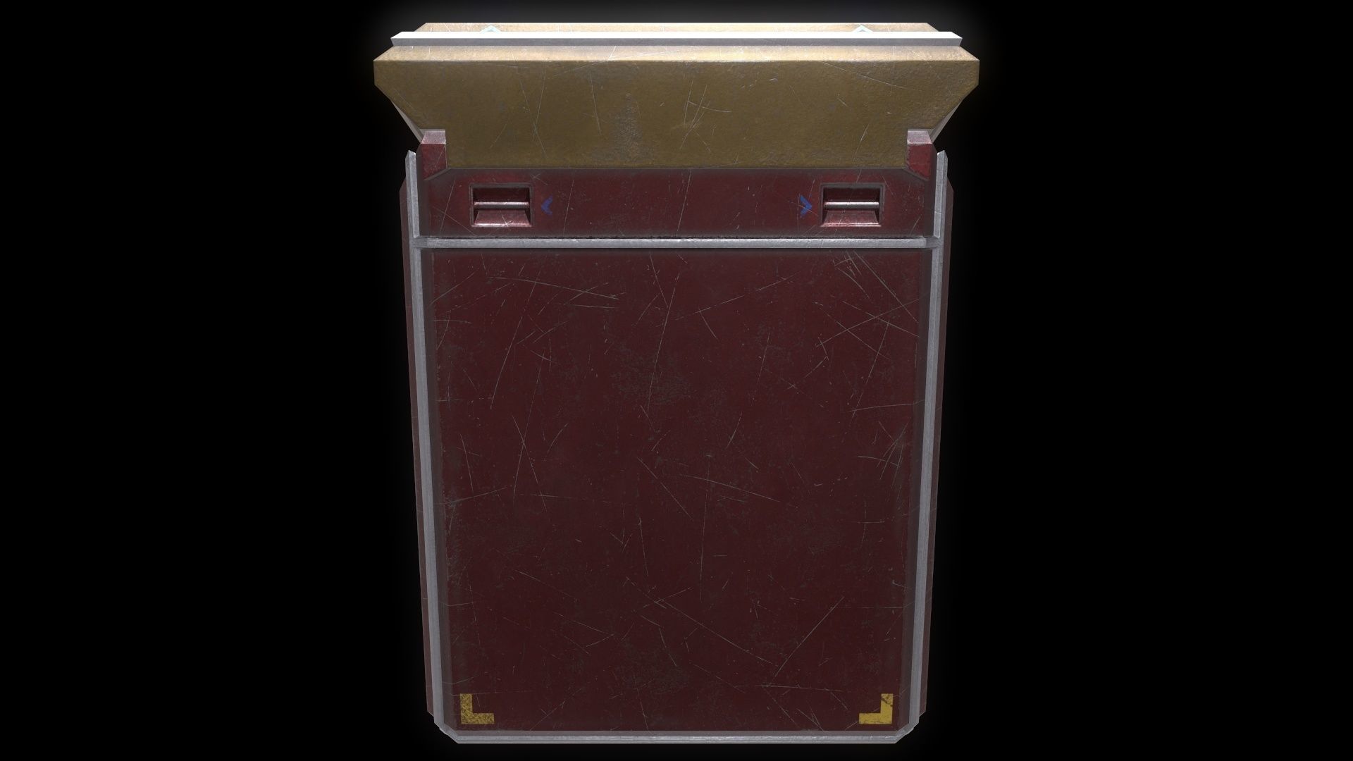 6 Models Scifi Crate Pack Openable Door Low-poly 3D model_61