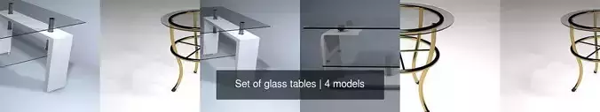 Set of glass tables