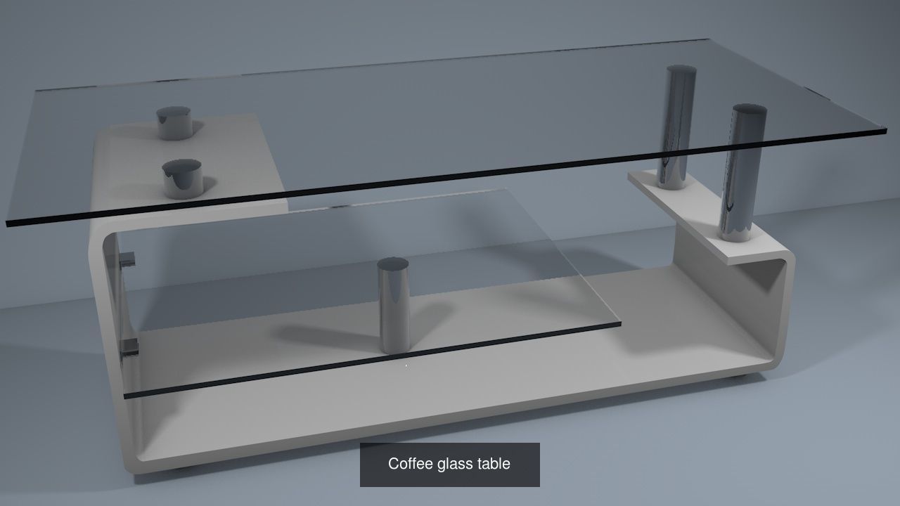 Set of glass tables 3D Model Collection_1