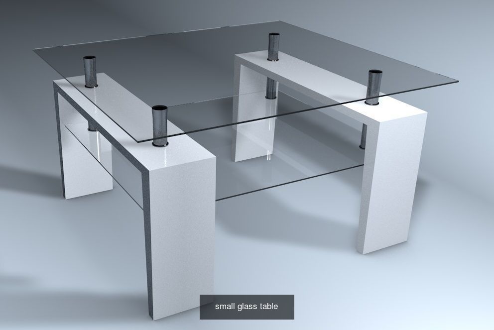 Set of glass tables 3D Model Collection_2