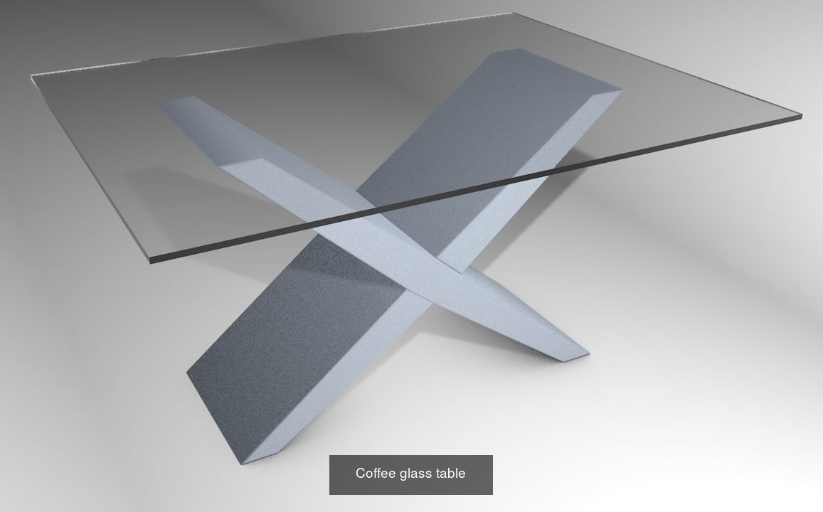 Set of glass tables 3D Model Collection_3