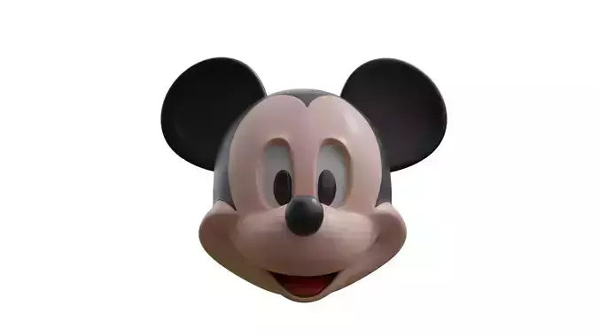 Mickey mouse head Low-poly 3D model
