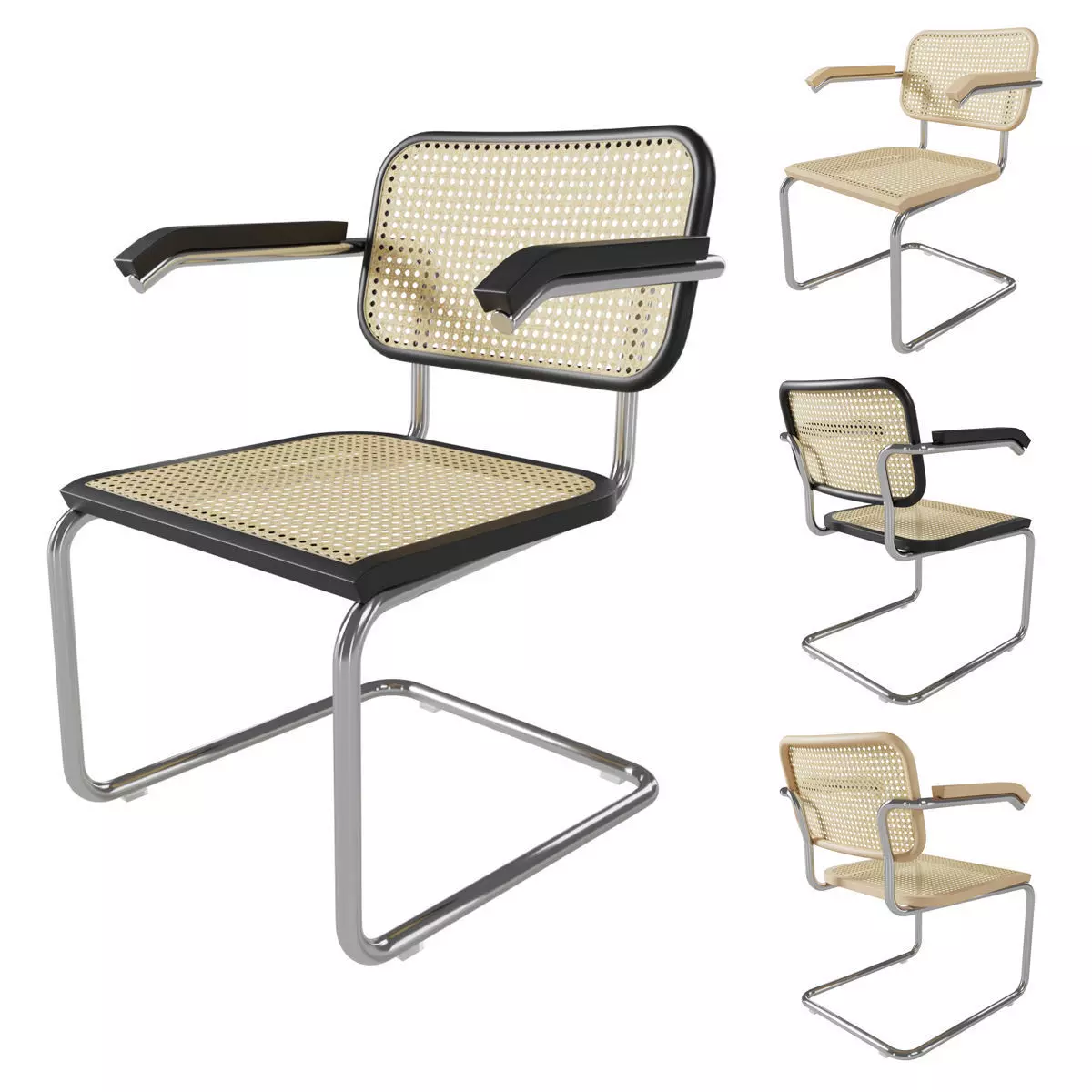 Knoll Cesca Armchair Cane 3D model