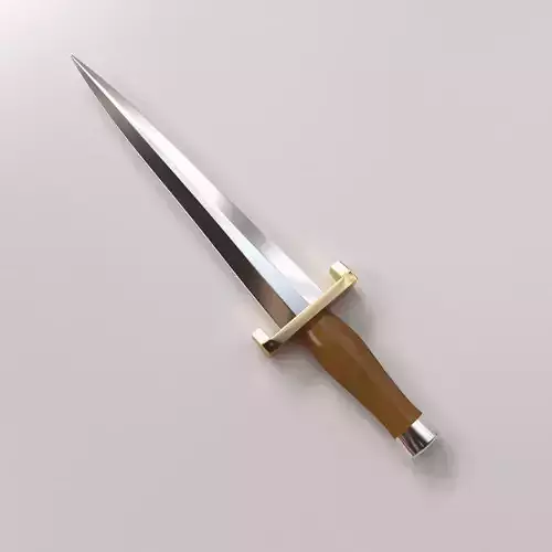 Knife sword with wooden handle