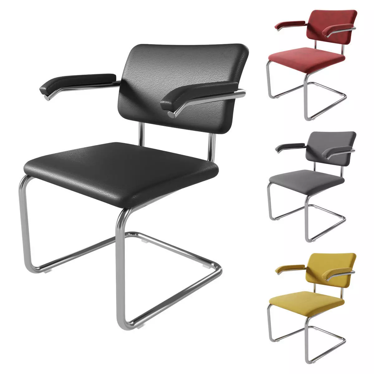 Knoll Cesca Armchair Upholstered 3D model
