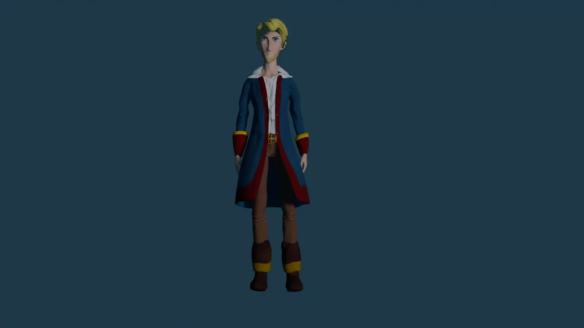 Guybrush Threepwood Monkey Island game ready 3D print Low-poly 3D model