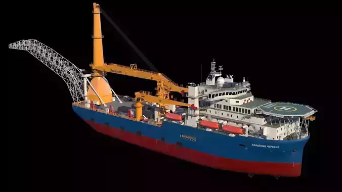 Akademik cherskiy  pipe layer 3D model