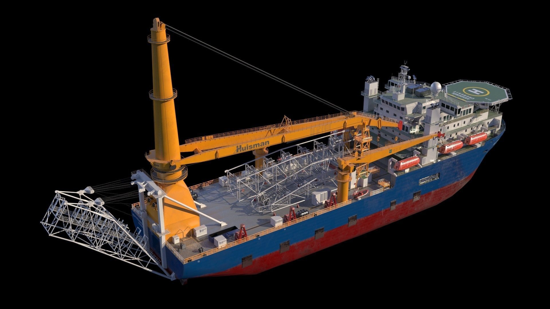 Akademik cherskiy  pipe layer 3D model_5