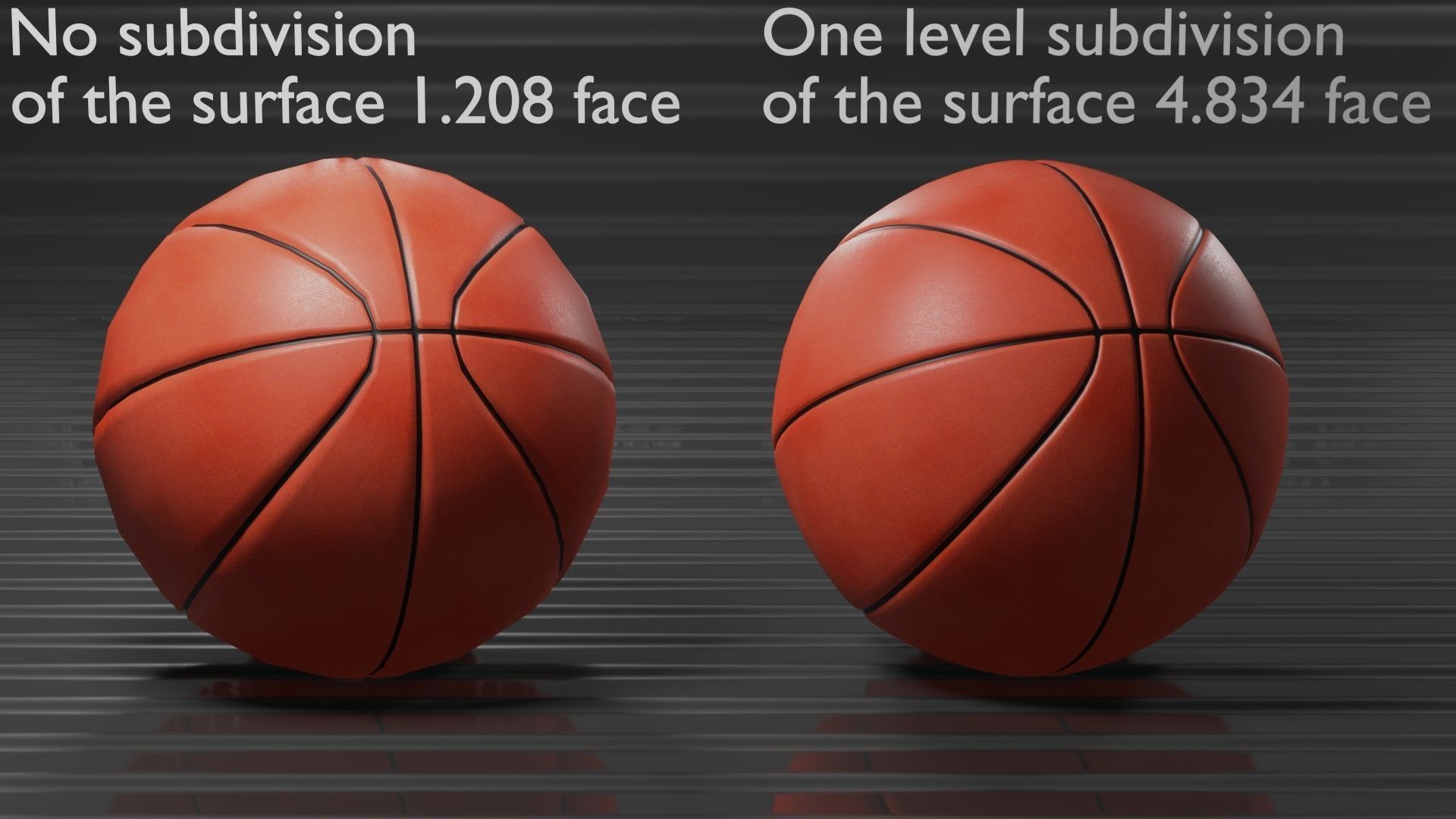 Basketball lowpoly ball Low-poly 3D model_3