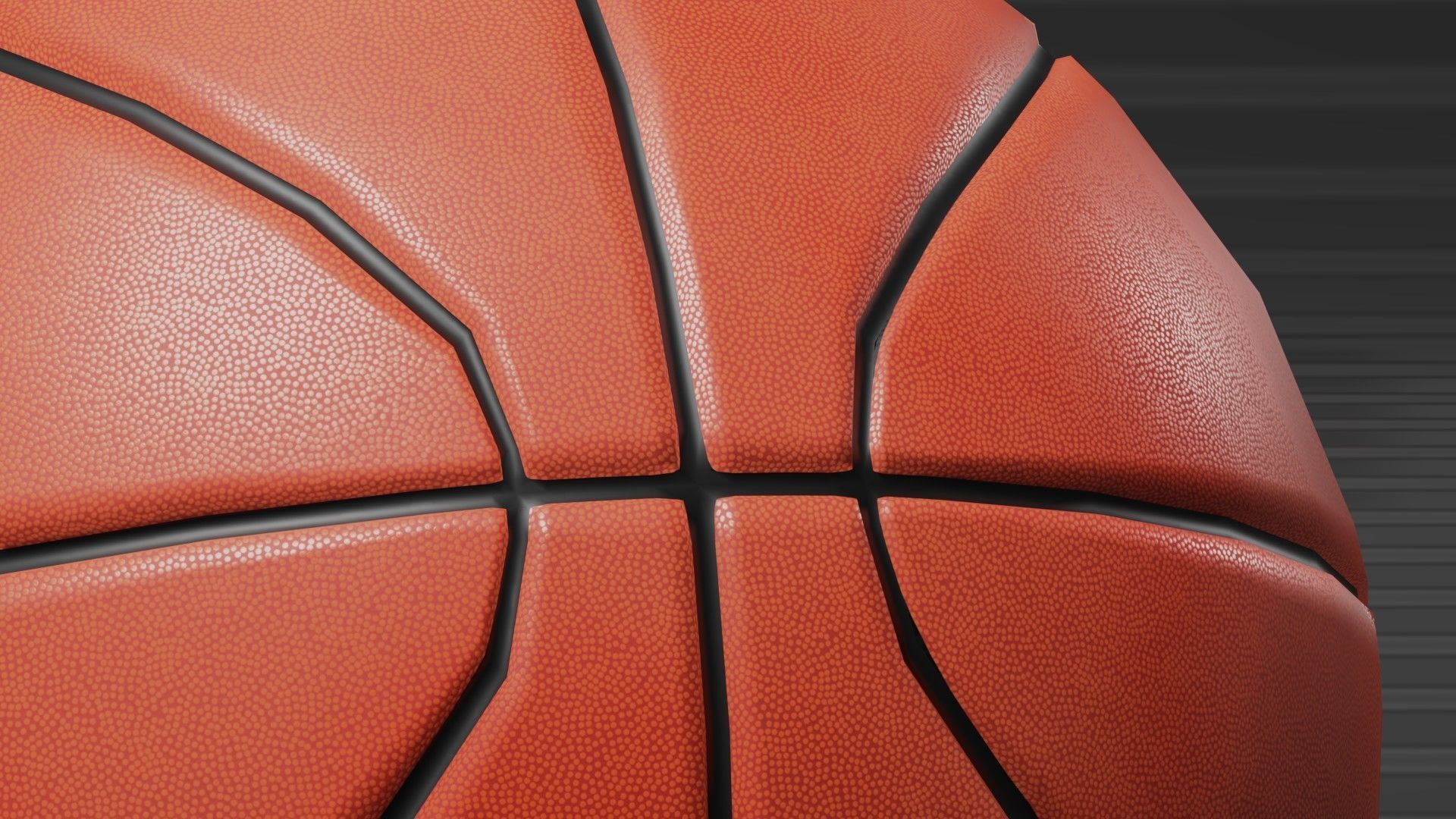 Basketball lowpoly ball Low-poly 3D model_8