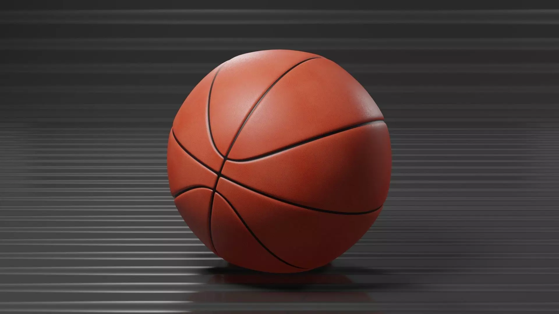 Basketball lowpoly ball Low-poly 3D model_0