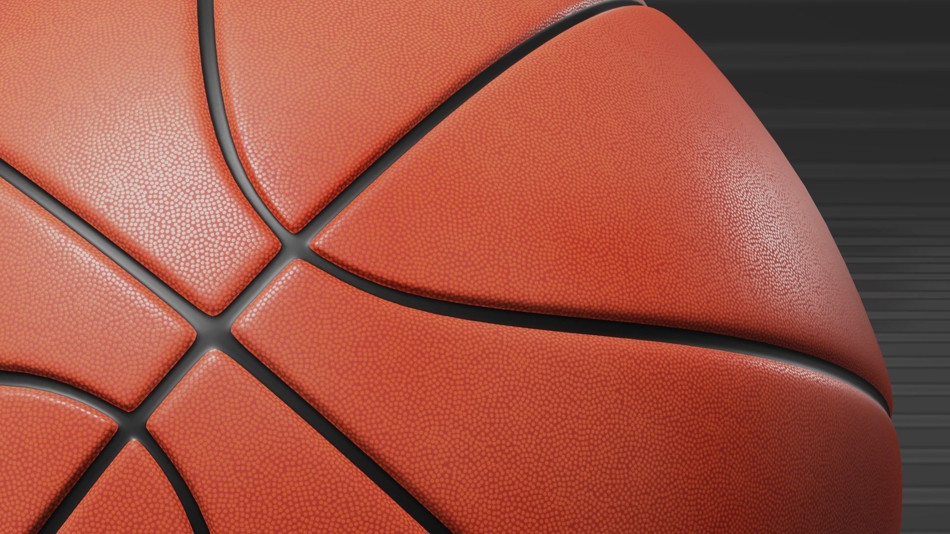 Basketball lowpoly ball Low-poly 3D model_6