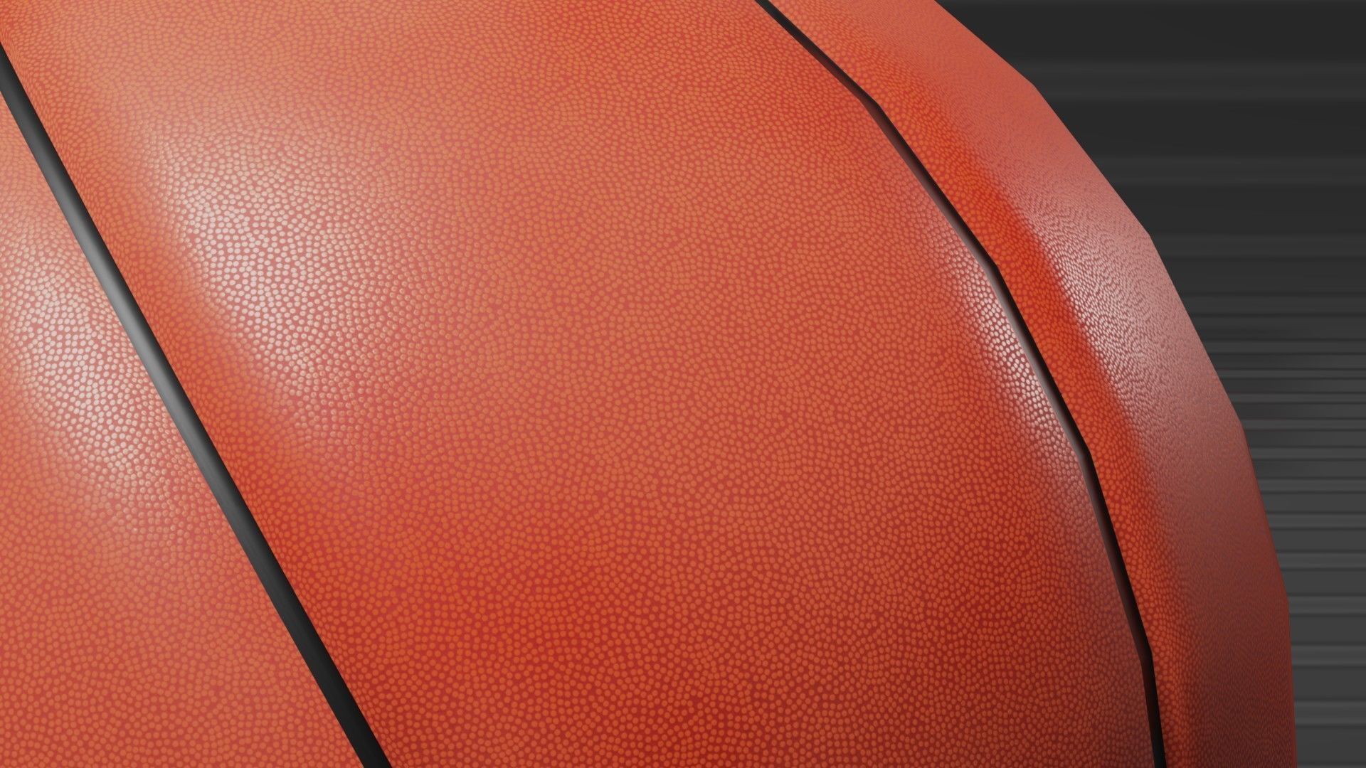 Basketball lowpoly ball Low-poly 3D model_7