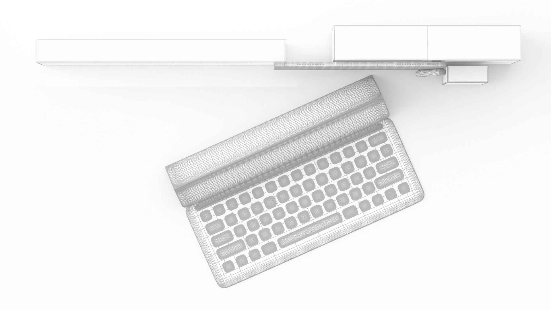 Apple iPad Pro 12-9 Inch Smart Keyboard Pencil Bundle With Box 3D model_8