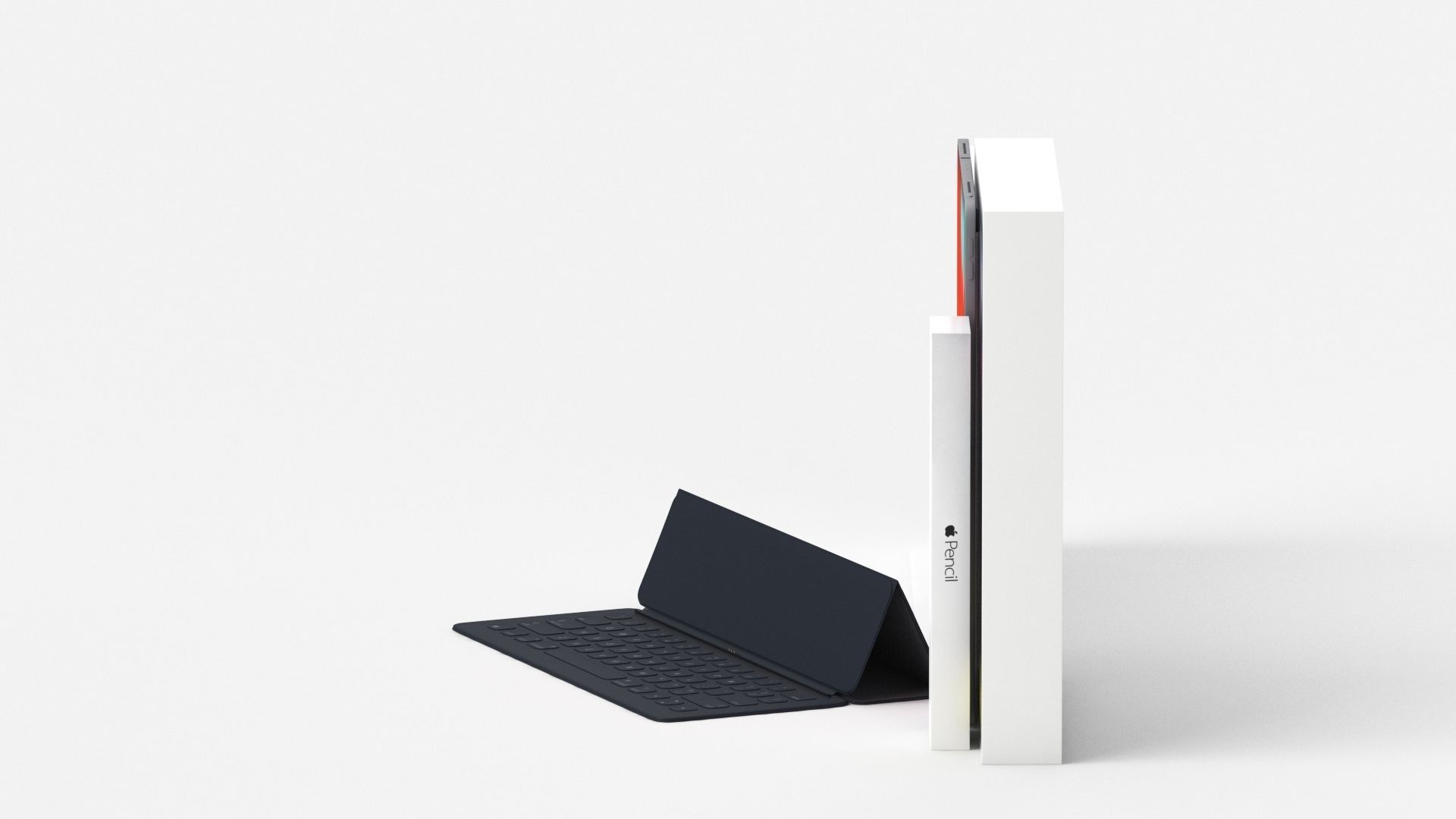 Apple iPad Pro 12-9 Inch Smart Keyboard Pencil Bundle With Box 3D model_25