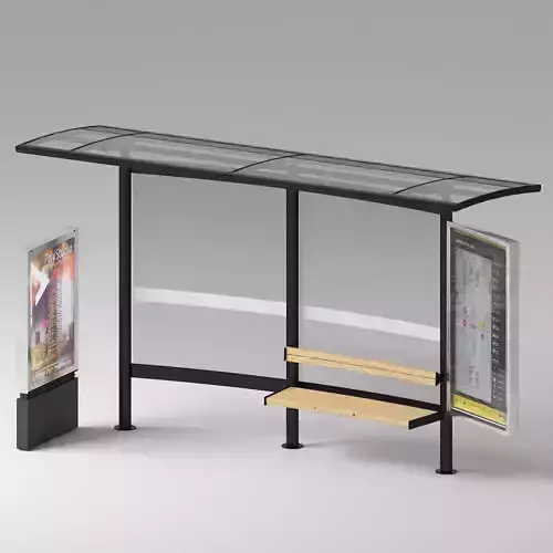 Bus stop shelter - Buenos Aires city prop