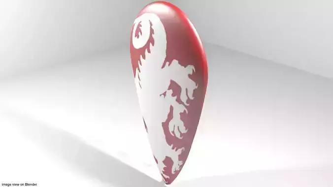 Personal Armor Shield - Medieval Kite 3D model