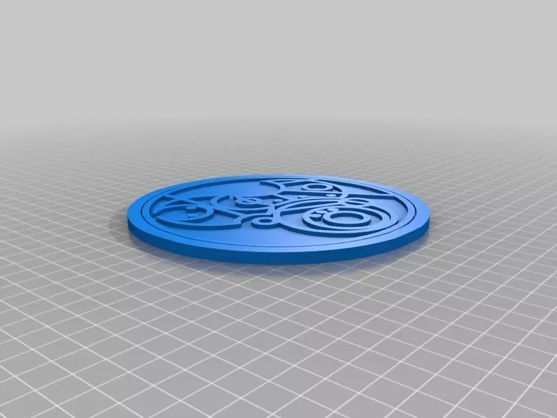 Gallifreyan Name Coin Free 3D print model