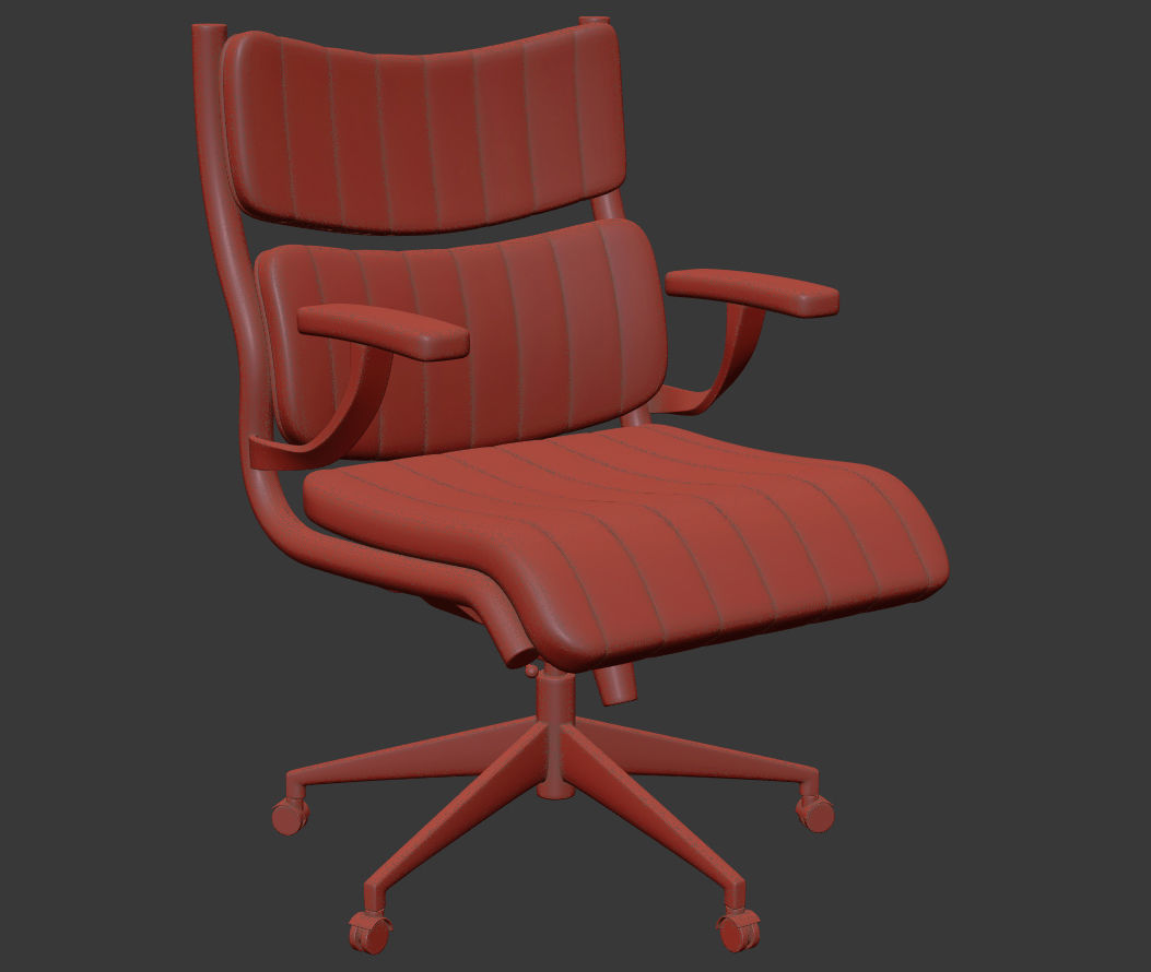 Comfortable Office Chair 3D model_3