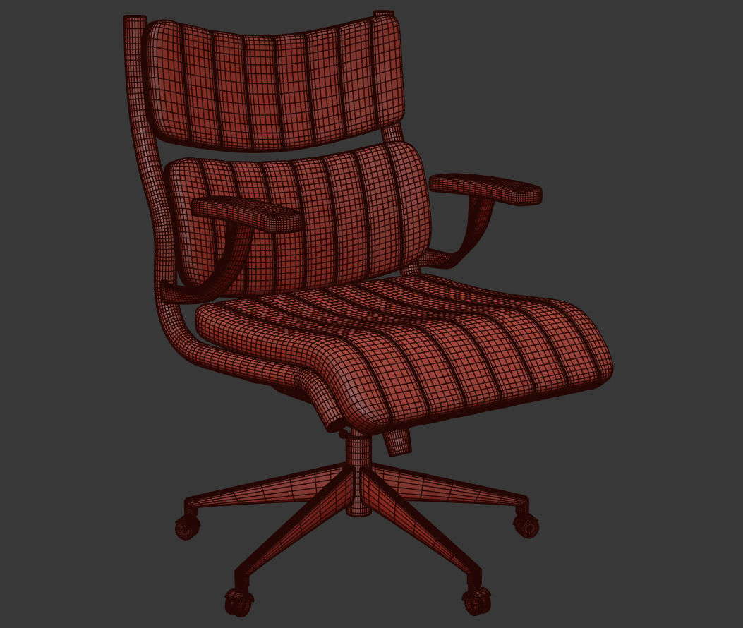 Comfortable Office Chair 3D model_4