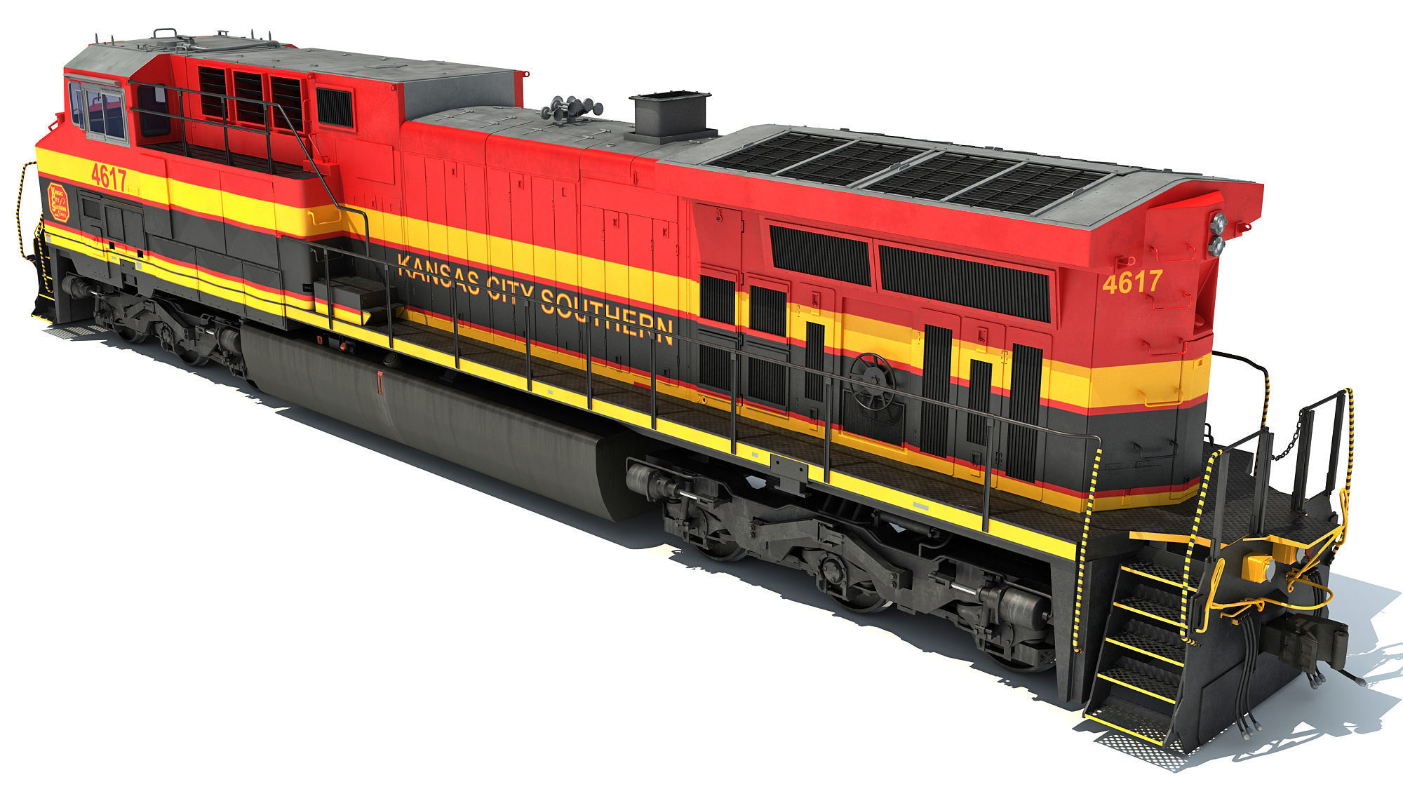 Kansas City Southern Locomotive 3D model_3