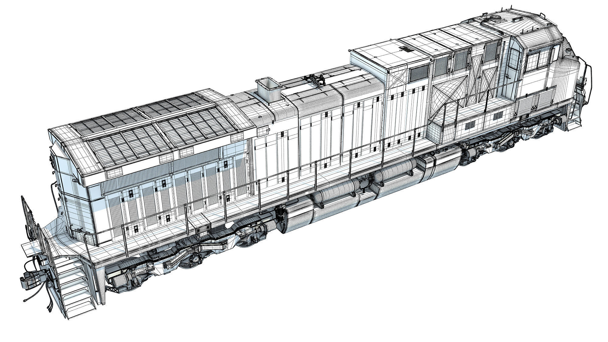 Kansas City Southern Locomotive 3D model_23