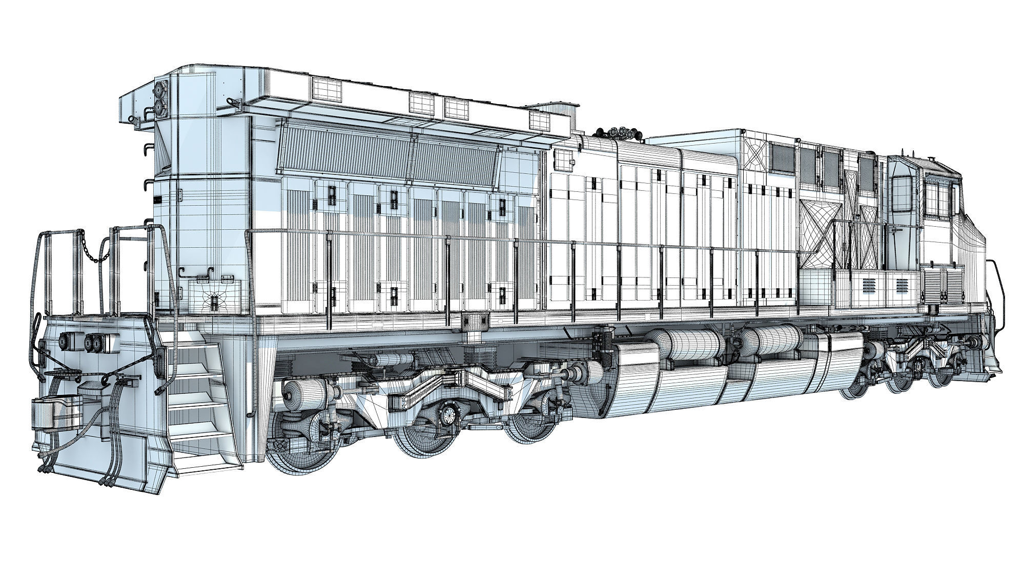 Kansas City Southern Locomotive 3D model_24