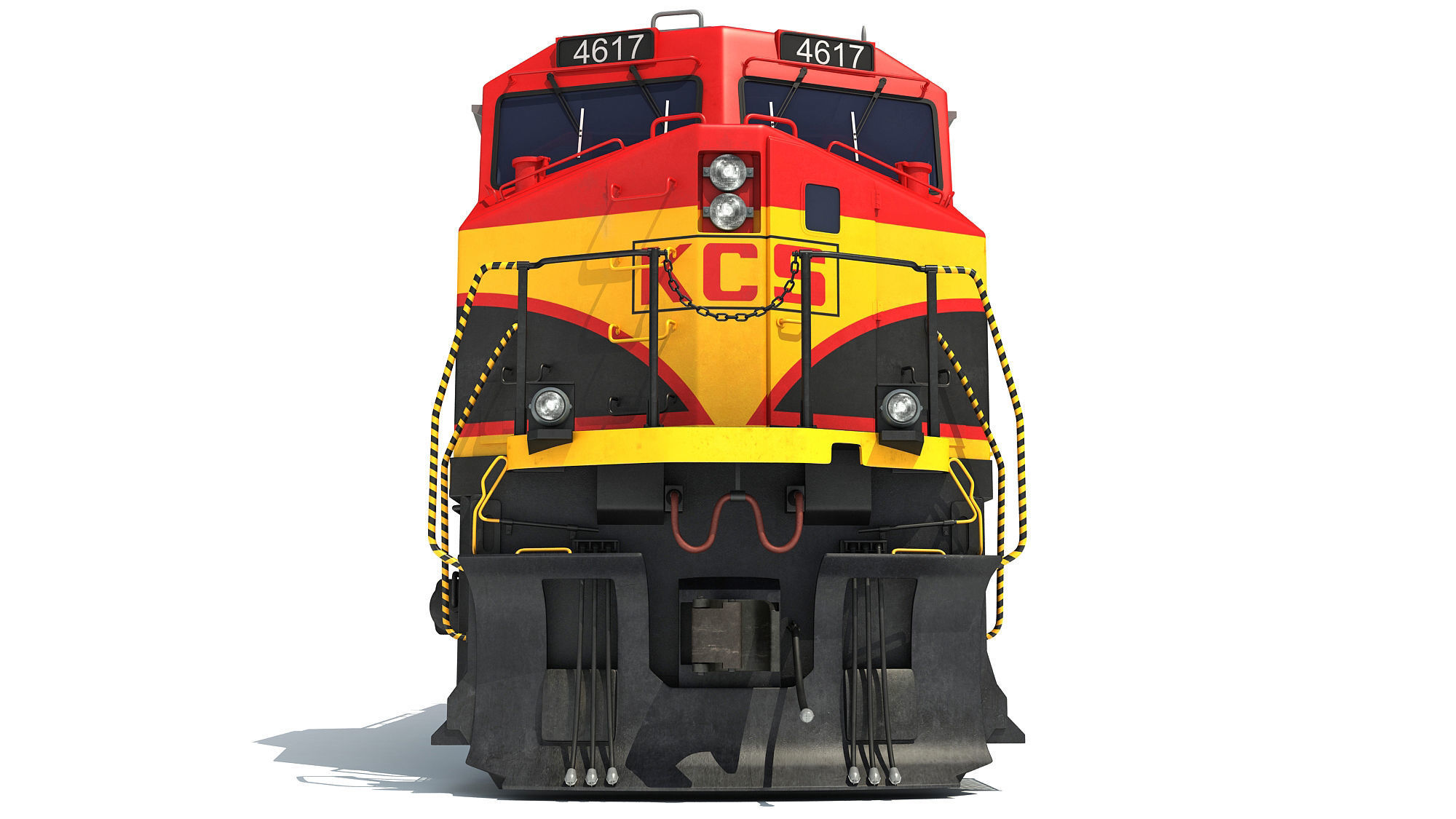 Kansas City Southern Locomotive 3D model_10