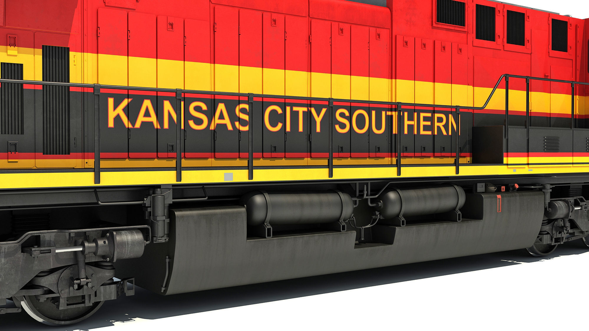 Kansas City Southern Locomotive 3D model_17