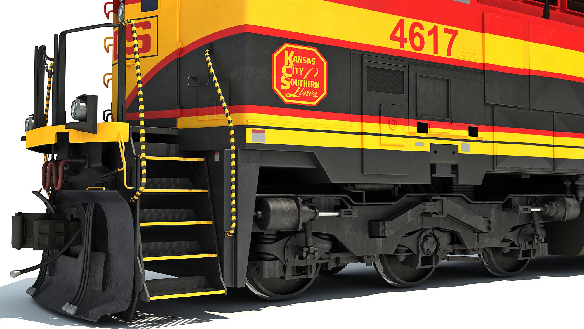 Kansas City Southern Locomotive 3D model_14