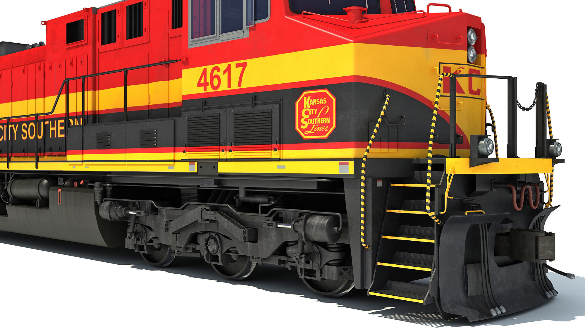 Kansas City Southern Locomotive 3D model_18