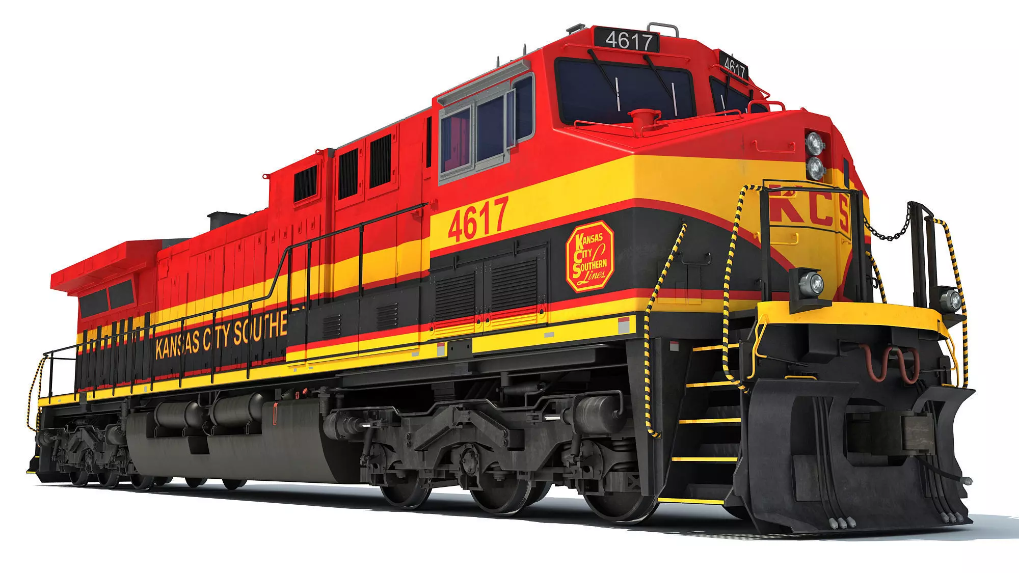 Kansas City Southern Locomotive 3D model_0