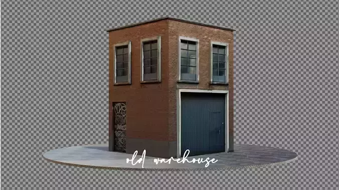 Low poly Pbr  Old Warehouse