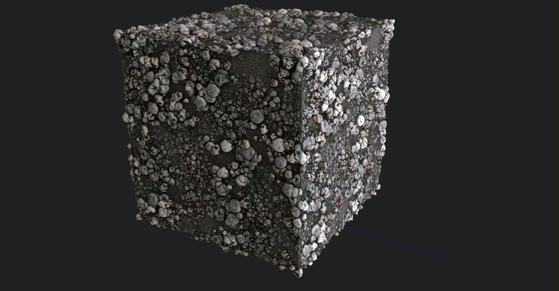 Pebble rocks and grass Texture_8