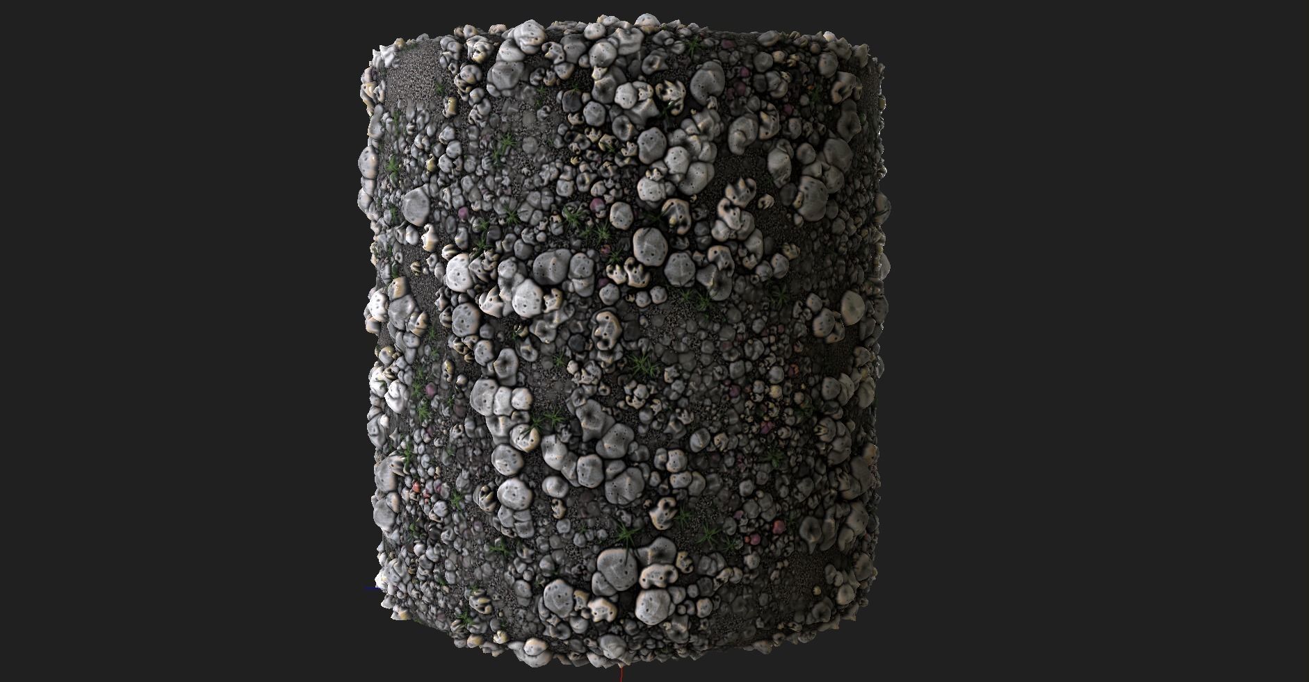 Pebble rocks and grass Texture_7