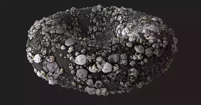 Pebble rocks and grass Texture