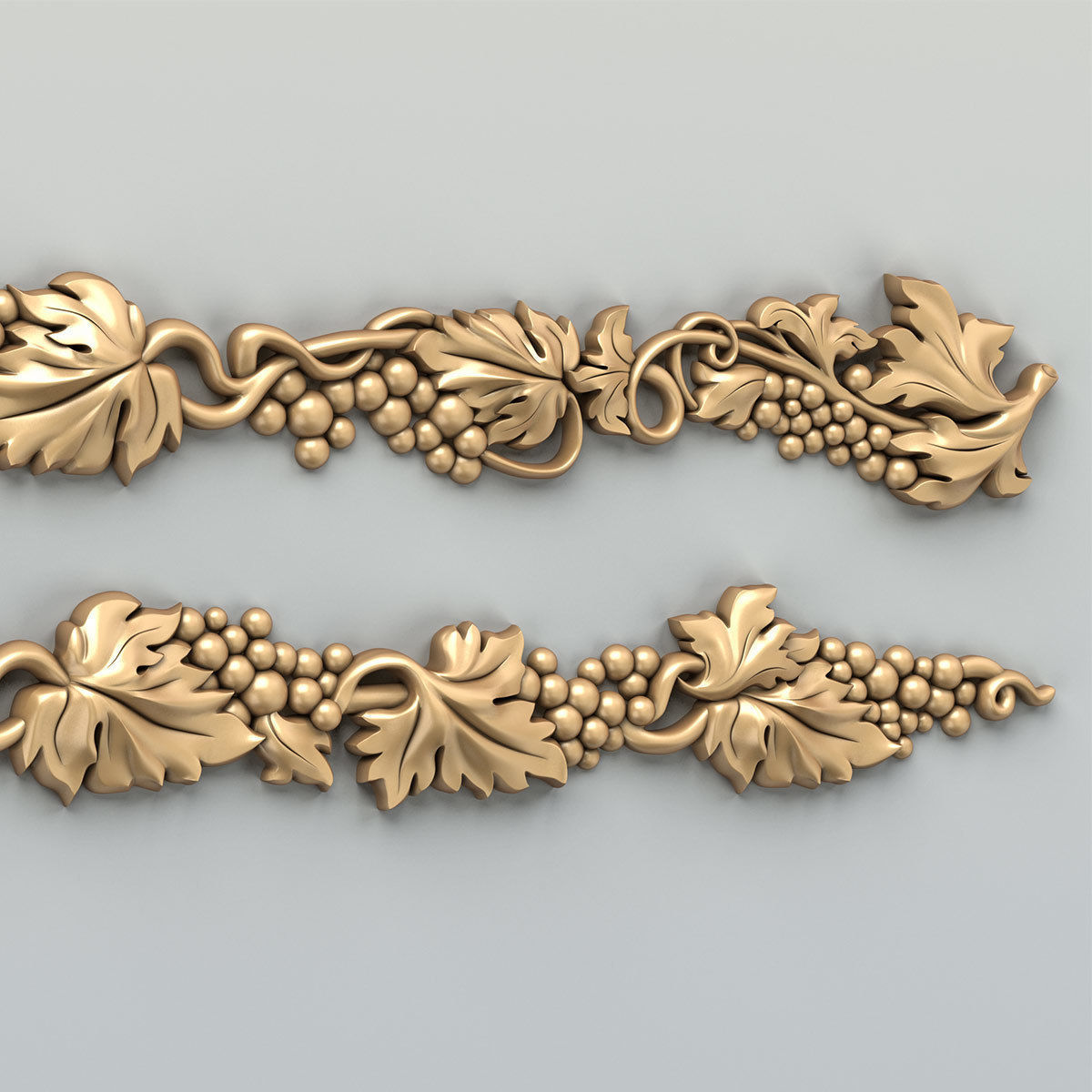 Carved decor horizontal 033 3D model_4